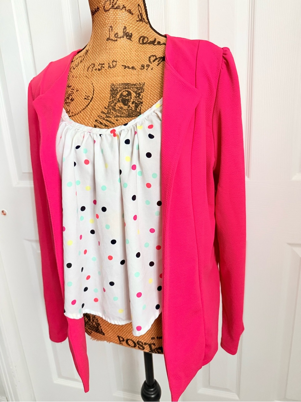 HEIMISH USA Hot Pink Open-Front Blazer